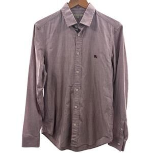 Burberry London 100% Cotton Button Front Long Sleeve Dress Shirt Size 15 / 38